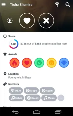 Hot or Not android App screenshot 1